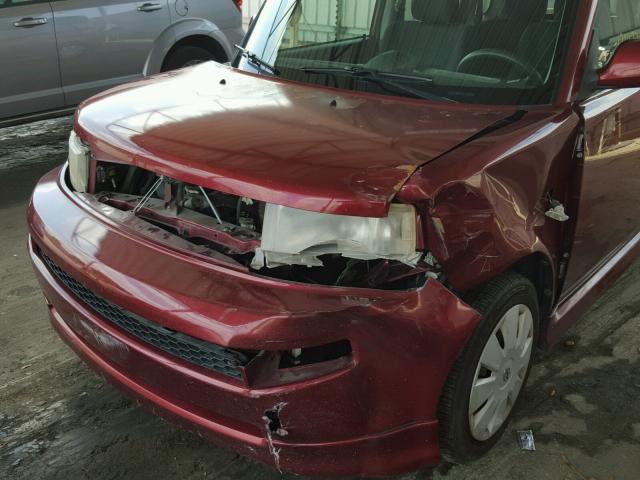 JTLKT324164104648 - 2006 TOYOTA SCION XB RED photo 9