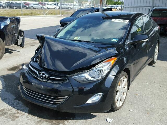 5NPDH4AE7DH246922 - 2013 HYUNDAI ELANTRA GL BLACK photo 2