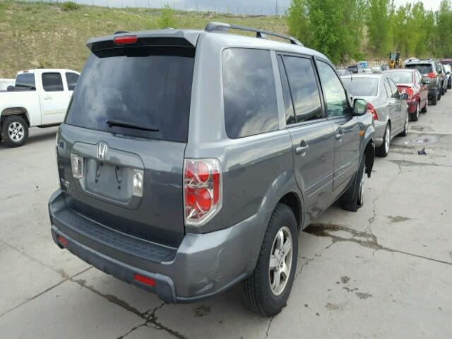 5FNYF28338B022583 - 2008 HONDA PILOT SE GRAY photo 4