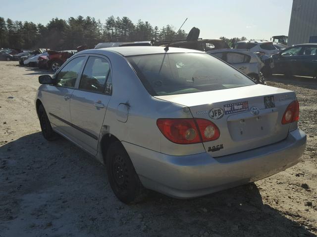 2T1BR32E05C333336 - 2005 TOYOTA COROLLA CE SILVER photo 3