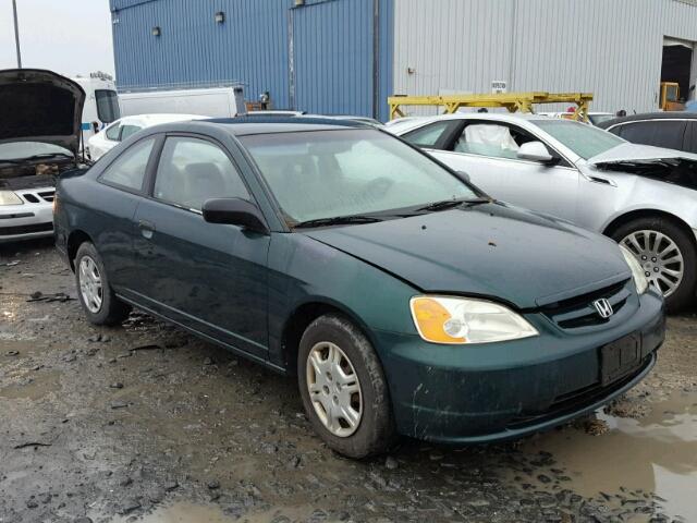 1HGEM21561L043484 - 2001 HONDA CIVIC LX GREEN photo 1