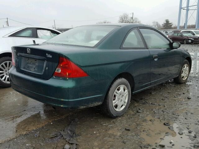 1HGEM21561L043484 - 2001 HONDA CIVIC LX GREEN photo 4