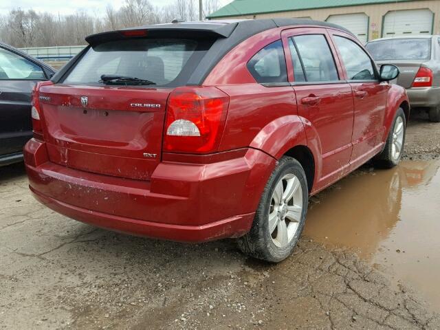 1B3CB4HA9AD651652 - 2010 DODGE CALIBER SX RED photo 4