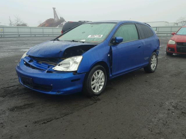 SHHEP33503U401370 - 2003 HONDA CIVIC SI BLUE photo 2