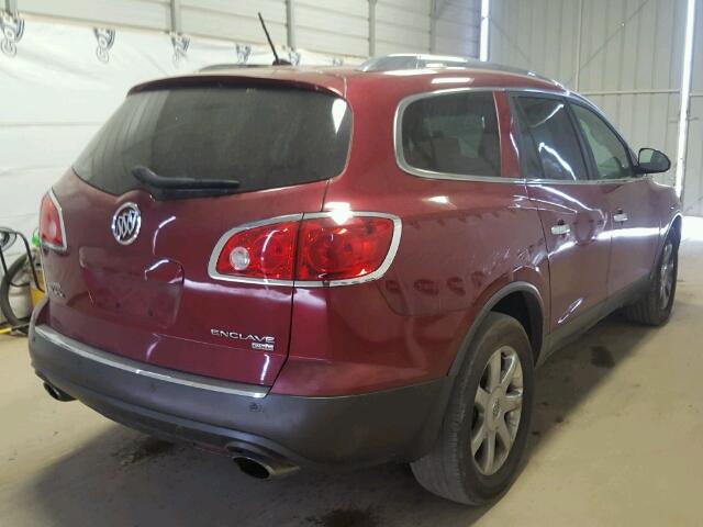 5GAEV23758J101733 - 2008 BUICK ENCLAVE CX BURGUNDY photo 4