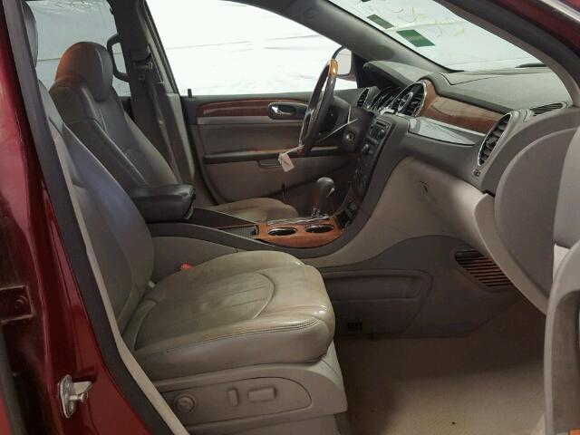 5GAEV23758J101733 - 2008 BUICK ENCLAVE CX BURGUNDY photo 5