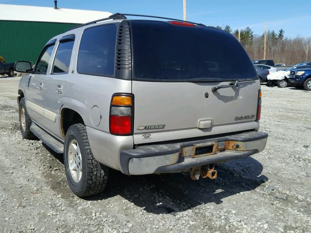 1GNEK13T85J216084 - 2005 CHEVROLET TAHOE K150 TAN photo 3