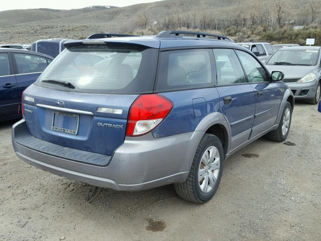 4S4BP60CX86315166 - 2008 SUBARU OUTBACK BLUE photo 4