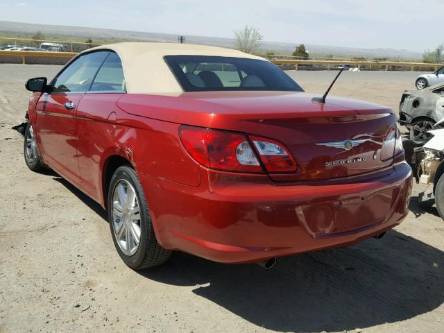 1C3LC65M18N634066 - 2008 CHRYSLER SEBRING LI RED photo 3