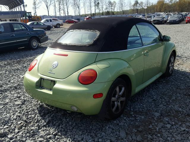 3VWCD21Y24M307428 - 2004 VOLKSWAGEN NEW BEETLE GREEN photo 4