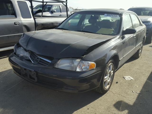 1YVGF22F815205865 - 2001 MAZDA 626 ES BLACK photo 2