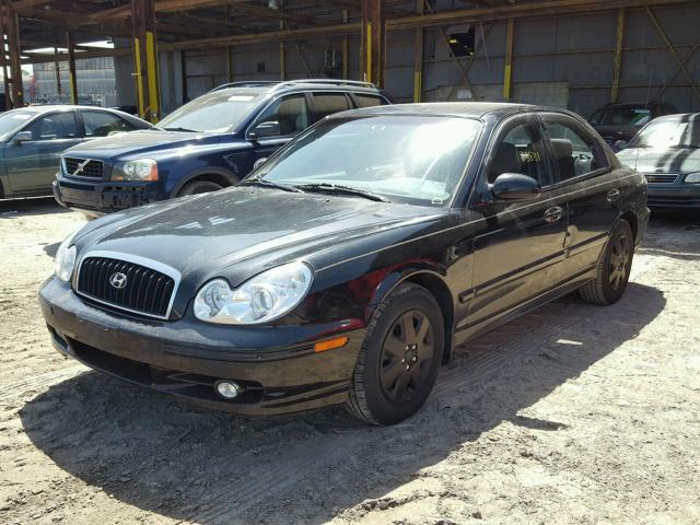 KMHWF25S63A773905 - 2003 HYUNDAI SONATA GL BLACK photo 2