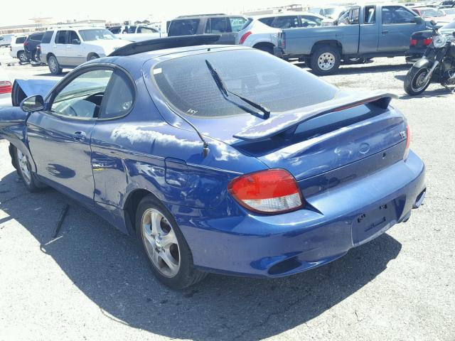 KMHJG35F1YU164677 - 2000 HYUNDAI TIBURON BLUE photo 3