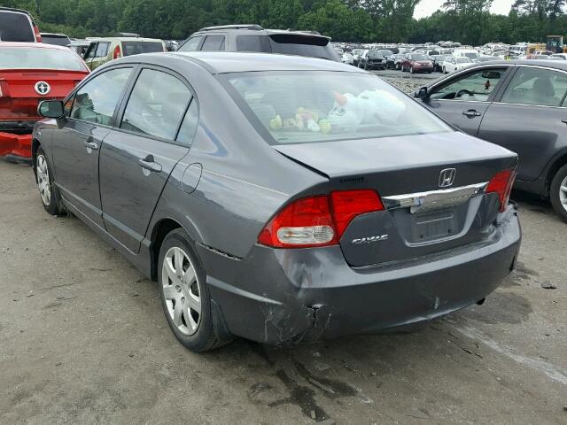 2HGFA1F57AH304036 - 2010 HONDA CIVIC GRAY photo 3