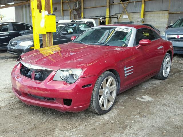 1C3AN69L86X062191 - 2006 CHRYSLER CROSSFIRE RED photo 2