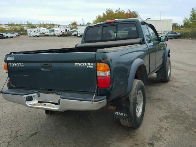 5TEWM72N64Z316749 - 2004 TOYOTA TACOMA XTR GREEN photo 4