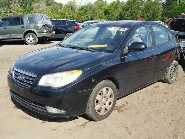 KMHDU46D57U103193 - 2007 HYUNDAI ELANTRA GL BLACK photo 2