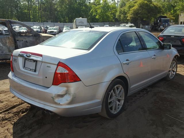 3FAHP0JA2CR302616 - 2012 FORD FUSION SEL SILVER photo 4