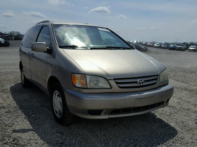 4T3ZF13C12U469369 - 2002 TOYOTA SIENNA LE BEIGE photo 1