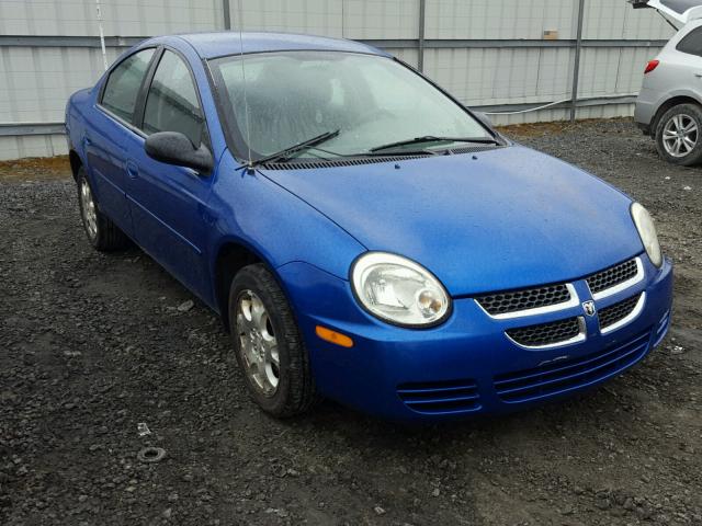 1B3ES56C55D110249 - 2005 DODGE NEON SXT BLUE photo 1