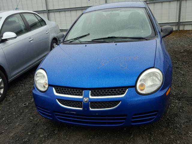 1B3ES56C55D110249 - 2005 DODGE NEON SXT BLUE photo 9