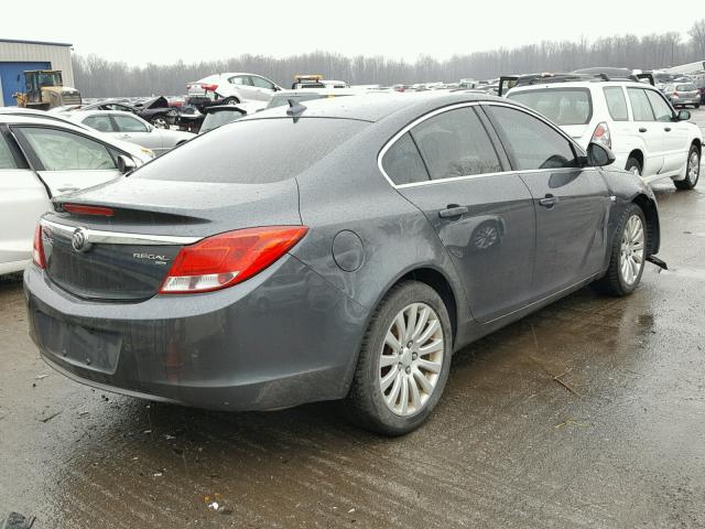 2G4GR5EC3B9181345 - 2011 BUICK REGAL CXL GRAY photo 4