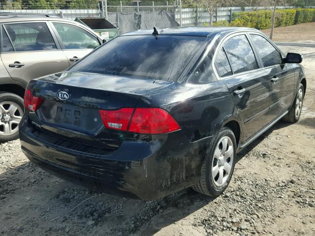 KNAGG4A85A5390410 - 2010 KIA OPTIMA LX BLACK photo 4