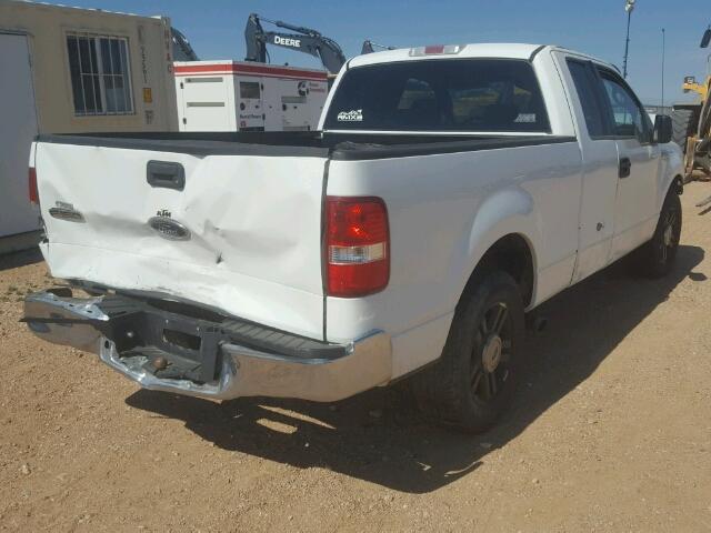 1FTRX12W65FA49685 - 2005 FORD F150 WHITE photo 4