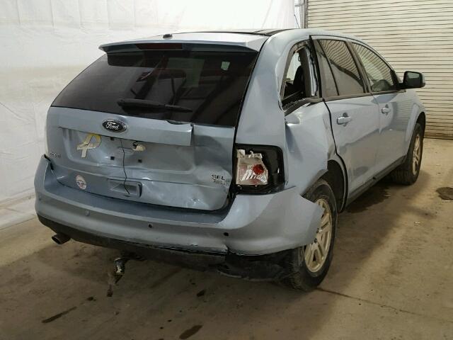 2FMDK48C68BA58055 - 2008 FORD EDGE SEL BLUE photo 4