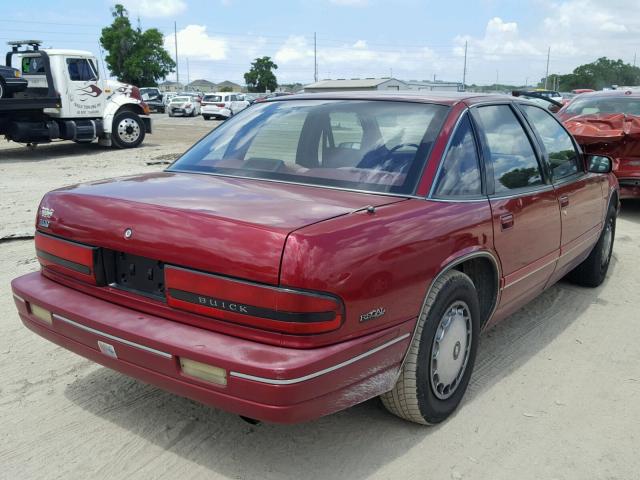 2G4WB55LXR1485443 - 1994 BUICK REGAL CUST RED photo 4