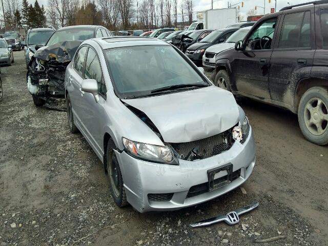 2HGFA16089H015635 - 2009 HONDA CIVIC EXL SILVER photo 1