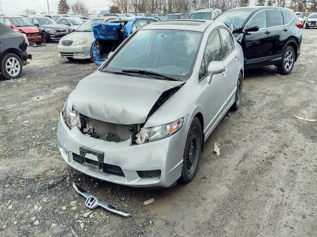 2HGFA16089H015635 - 2009 HONDA CIVIC EXL SILVER photo 2