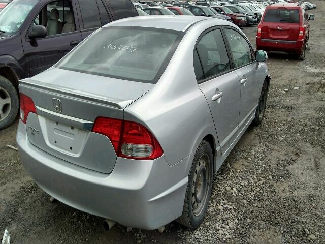 2HGFA16089H015635 - 2009 HONDA CIVIC EXL SILVER photo 4