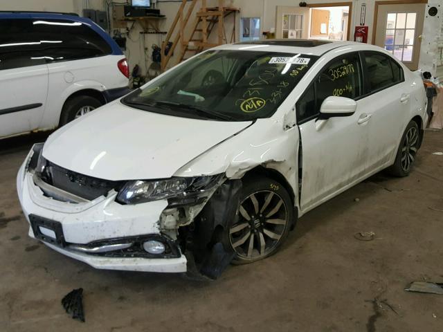 19XFB2F96EE018152 - 2014 HONDA CIVIC EXL WHITE photo 2