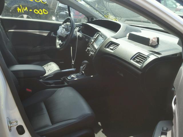 19XFB2F96EE018152 - 2014 HONDA CIVIC EXL WHITE photo 5