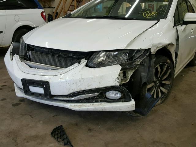 19XFB2F96EE018152 - 2014 HONDA CIVIC EXL WHITE photo 9