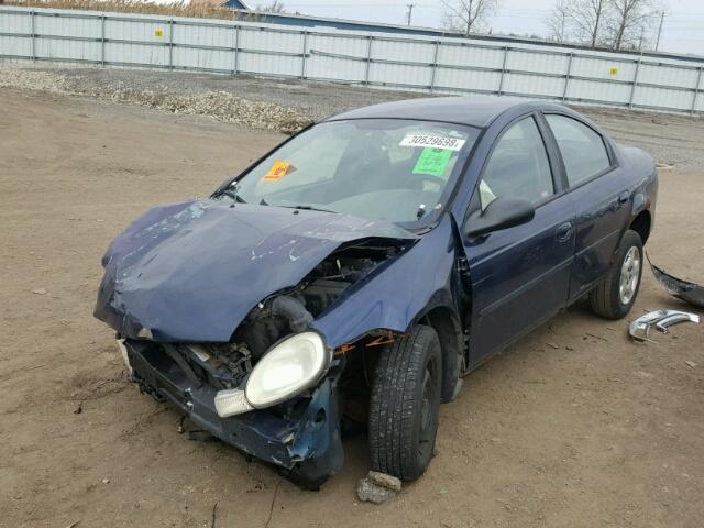 1B3ES26C52D571820 - 2002 DODGE NEON BLUE photo 2