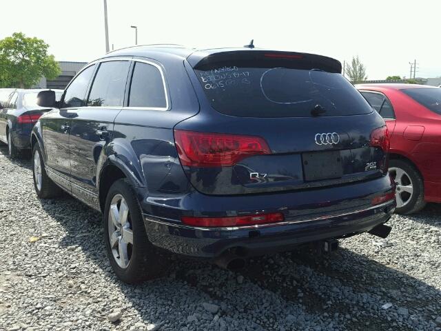 WA1CGAFE1FD010615 - 2015 AUDI Q7 BLUE photo 3