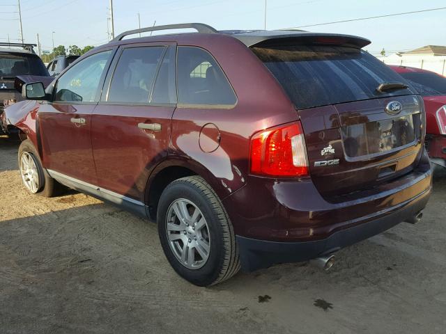 2FMDK3GC0BBA56000 - 2011 FORD EDGE SE RED photo 3