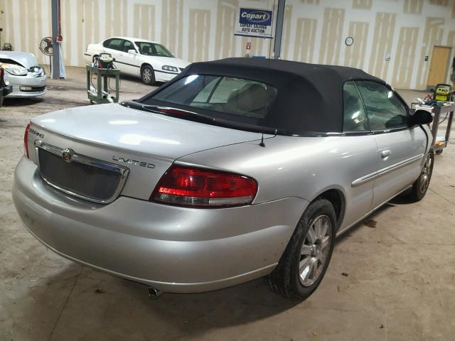 1C3EL65R06N222366 - 2006 CHRYSLER SEBRING LI SILVER photo 4