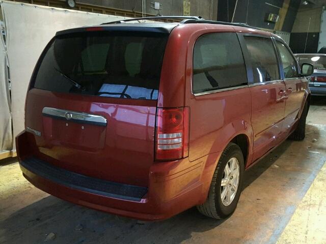 2A8HR54P28R767212 - 2008 CHRYSLER TOWN & COU RED photo 4