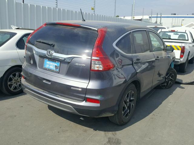 2HKRM4H44GH614797 - 2016 HONDA CR-V SE GRAY photo 4