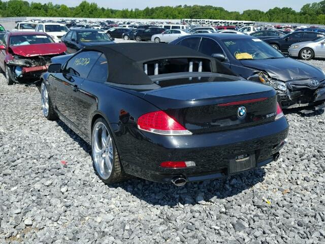 WBAEK13537CN84588 - 2007 BMW 650I BLACK photo 3