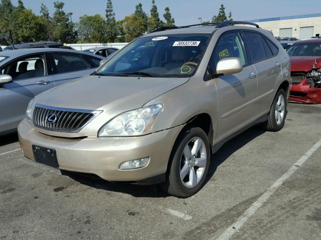 2T2GK31U78C040732 - 2008 LEXUS RX 350 GOLD photo 2