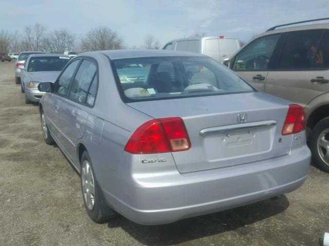 1HGES25731L061054 - 2001 HONDA CIVIC EX SILVER photo 3