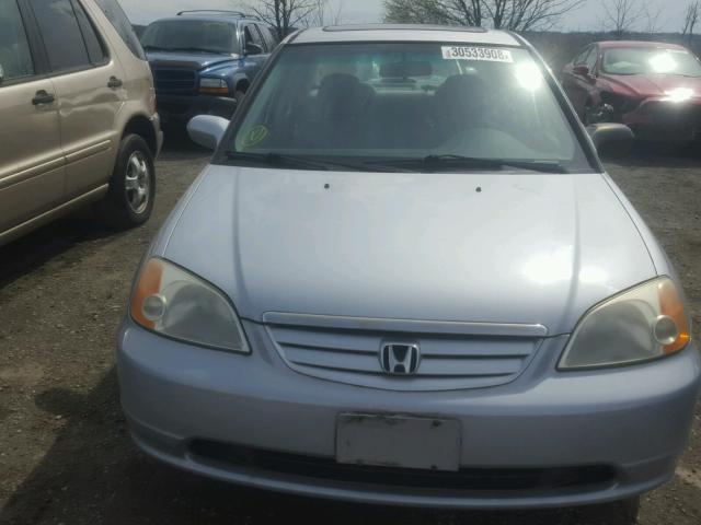 1HGES25731L061054 - 2001 HONDA CIVIC EX SILVER photo 9