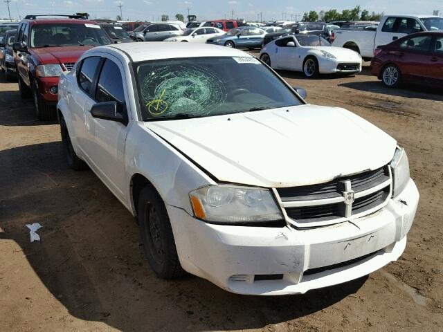 1B3LC46K88N272607 - 2008 DODGE AVENGER SE WHITE photo 1