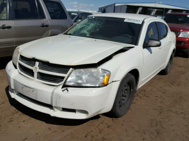 1B3LC46K88N272607 - 2008 DODGE AVENGER SE WHITE photo 2