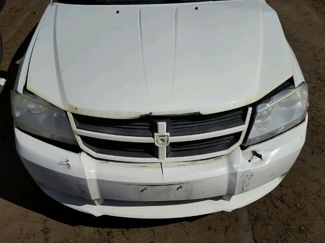 1B3LC46K88N272607 - 2008 DODGE AVENGER SE WHITE photo 7