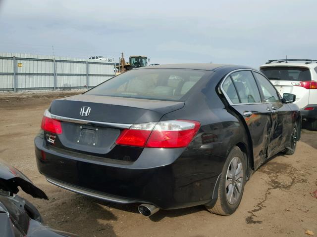 1HGCR2F3XDA249262 - 2013 HONDA ACCORD LX BLACK photo 4